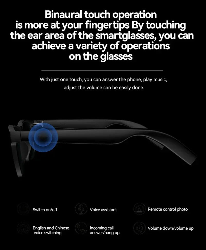 Inteligentne okulary lenovo 2026 ai smart glasses 8k | sterowanie dotykowe, nagrywanie wideo i foto, tłumacz