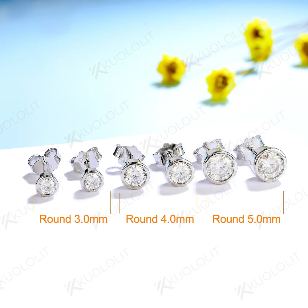 Kolczyki zaręczynowe kuololit z diamentami hodowlanymi – 18k/14k/925
