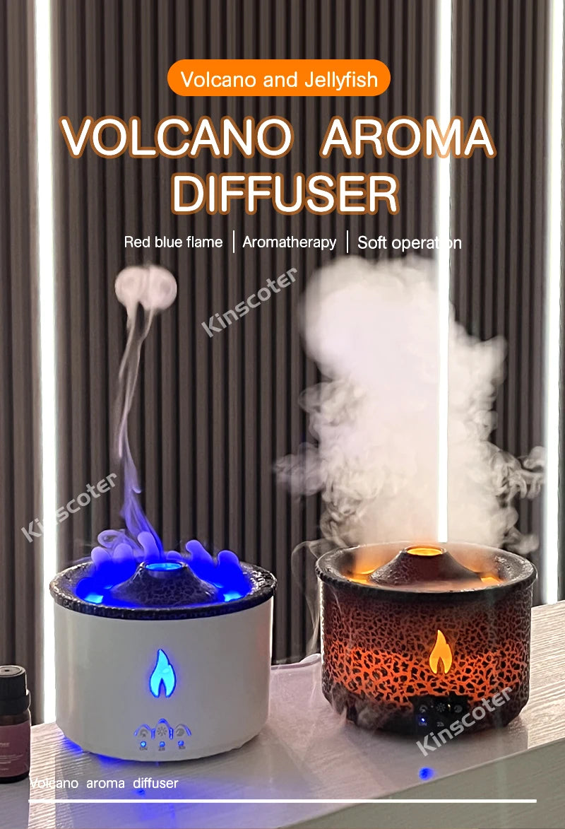 Dyfuzor zapachowy kinscoter płomień wulkanu i meduzy - nawilżacz powietrza 360ml