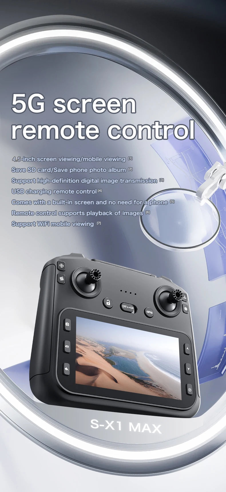 S-X1 MAX GPS Drone with 4K Camera & 3-axis Gimbal | Max Flight