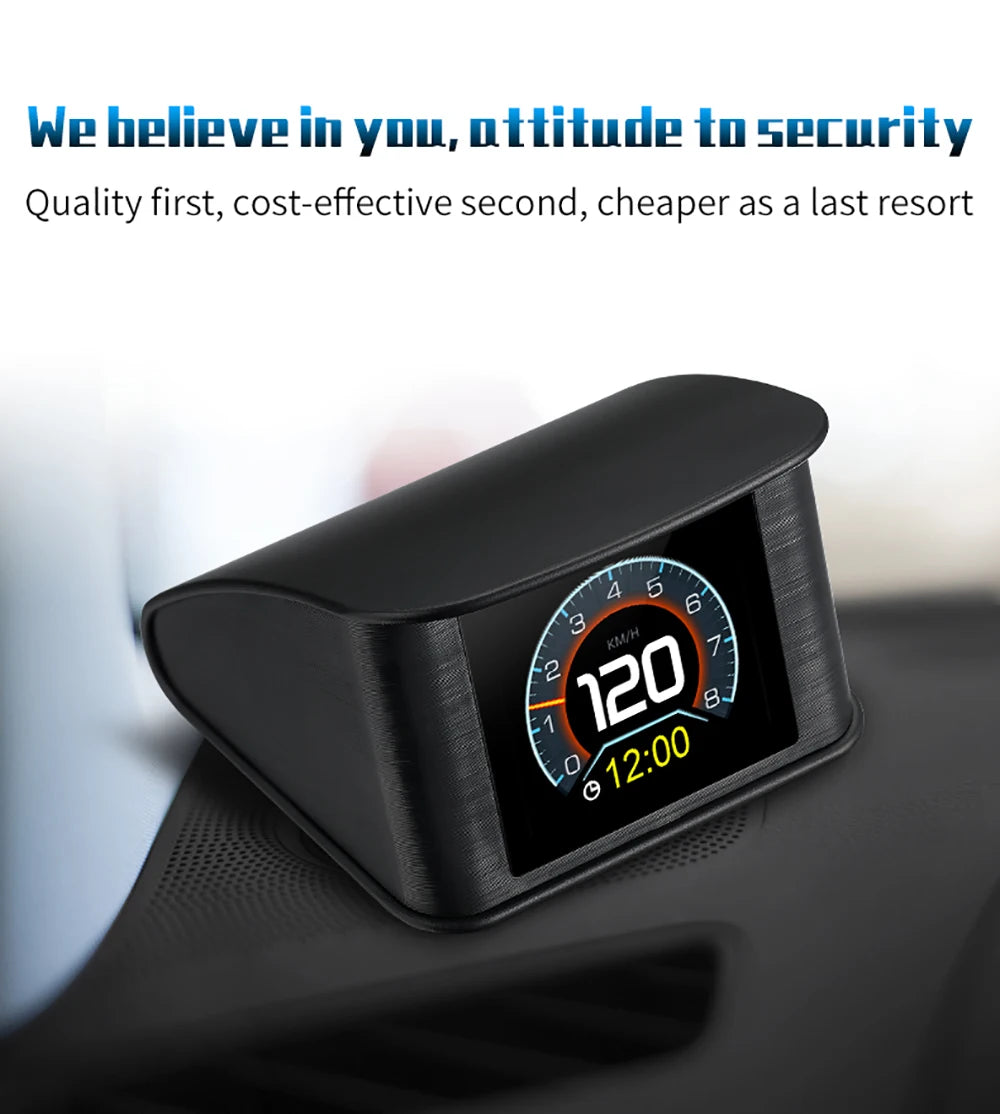 P10 pro wyświetlacz hud obd2 - inteligentny licznik cyfrowy prędkościomierz