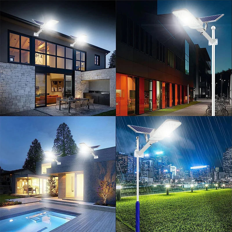 Latarnia uliczna solarna 200w - zewnętrzna, wodoodporna, automatyczna