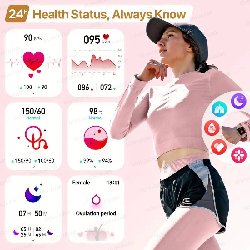 Vabena 2026 smartwatch dla kobiet i mężczyzn | amoled, gps, ip68