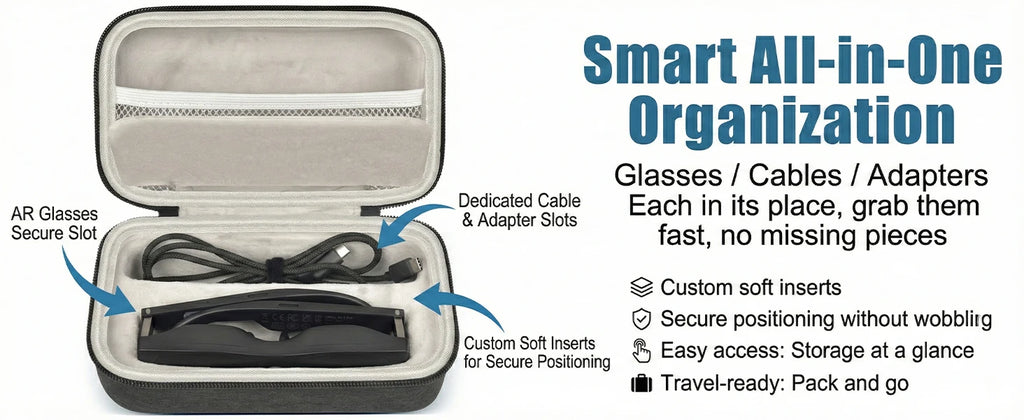 Etui na okulary ar dla xreal one pro/air/2, rayneo air 3s/pro i pudełka beam pro 3
