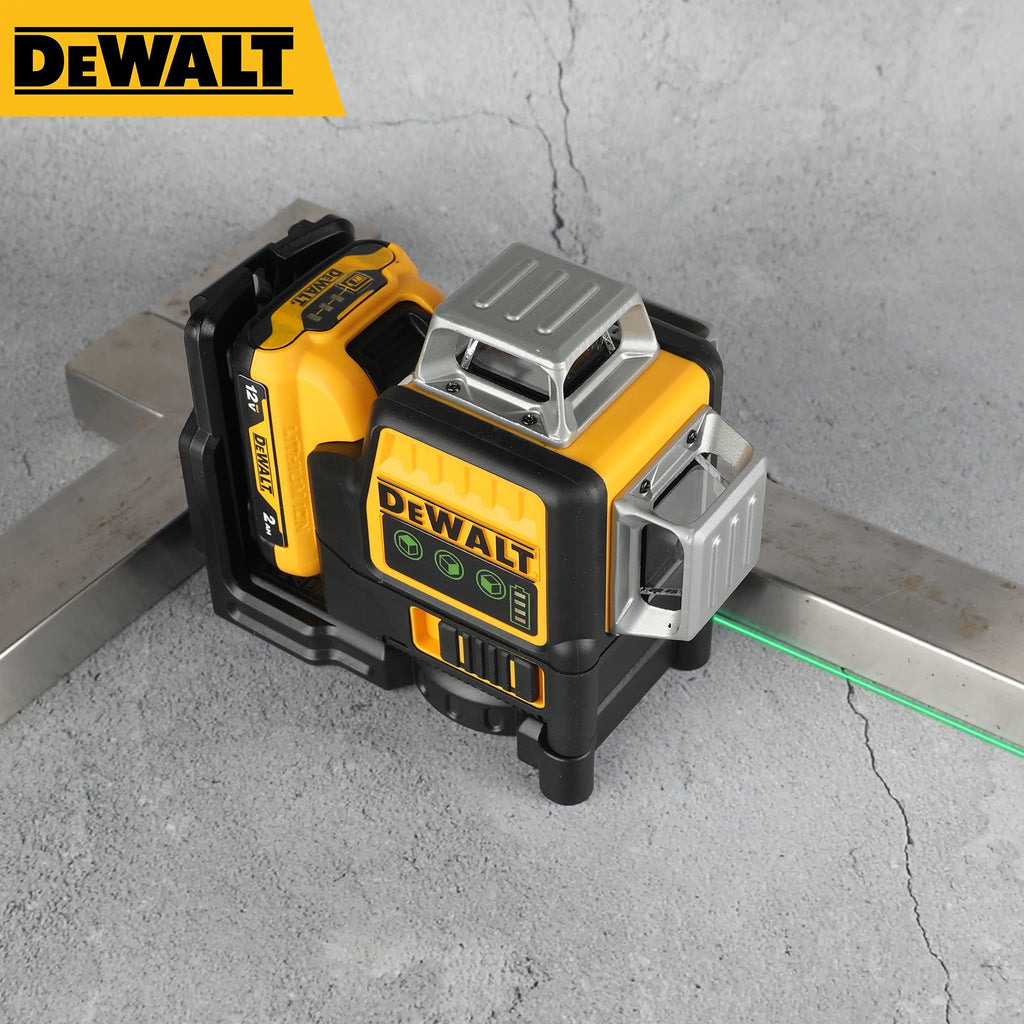 Dewalt dw089lg zielona poziomica laserowa samopoziomująca z trzema liniami