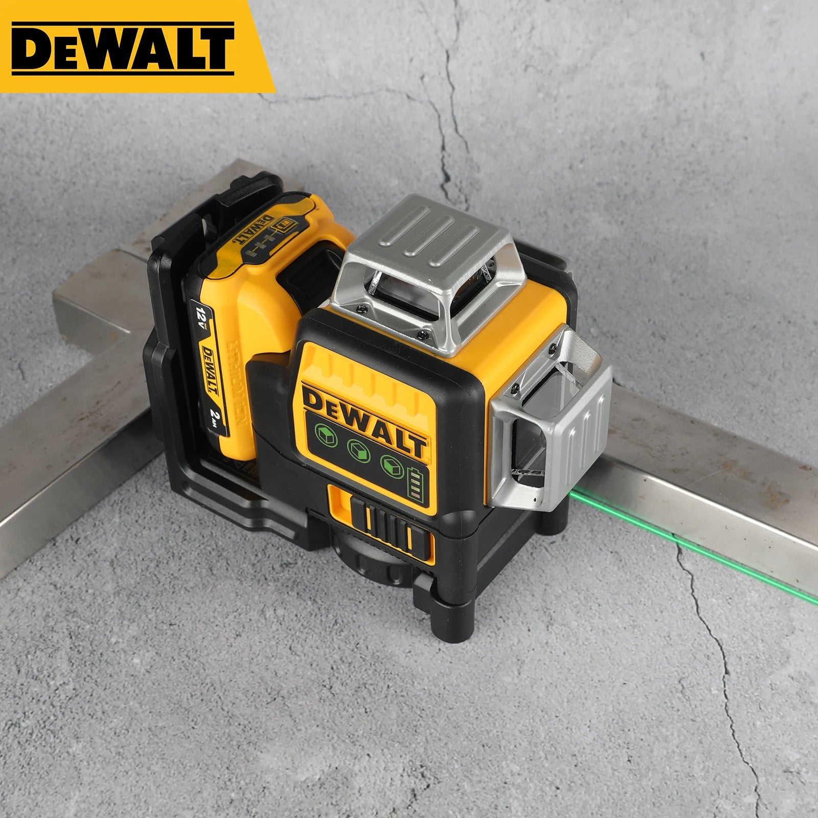 DEWALT DW089LG Green Beam Self-Leveling 3-Line Laser Level