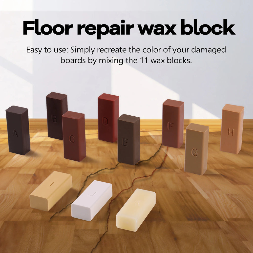 Laminate & Worktop Repair Kit - Wax System for Floors, Chips, Scratches