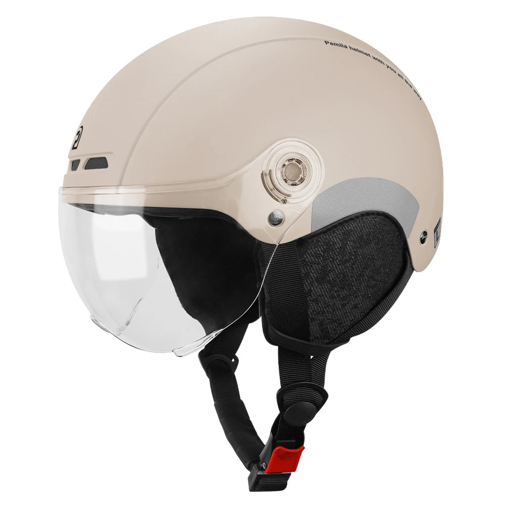 Kask rowerowy pemila z goglami, ochroną uszu i odblaskami - dla dorosłych mtb szosa e-bike