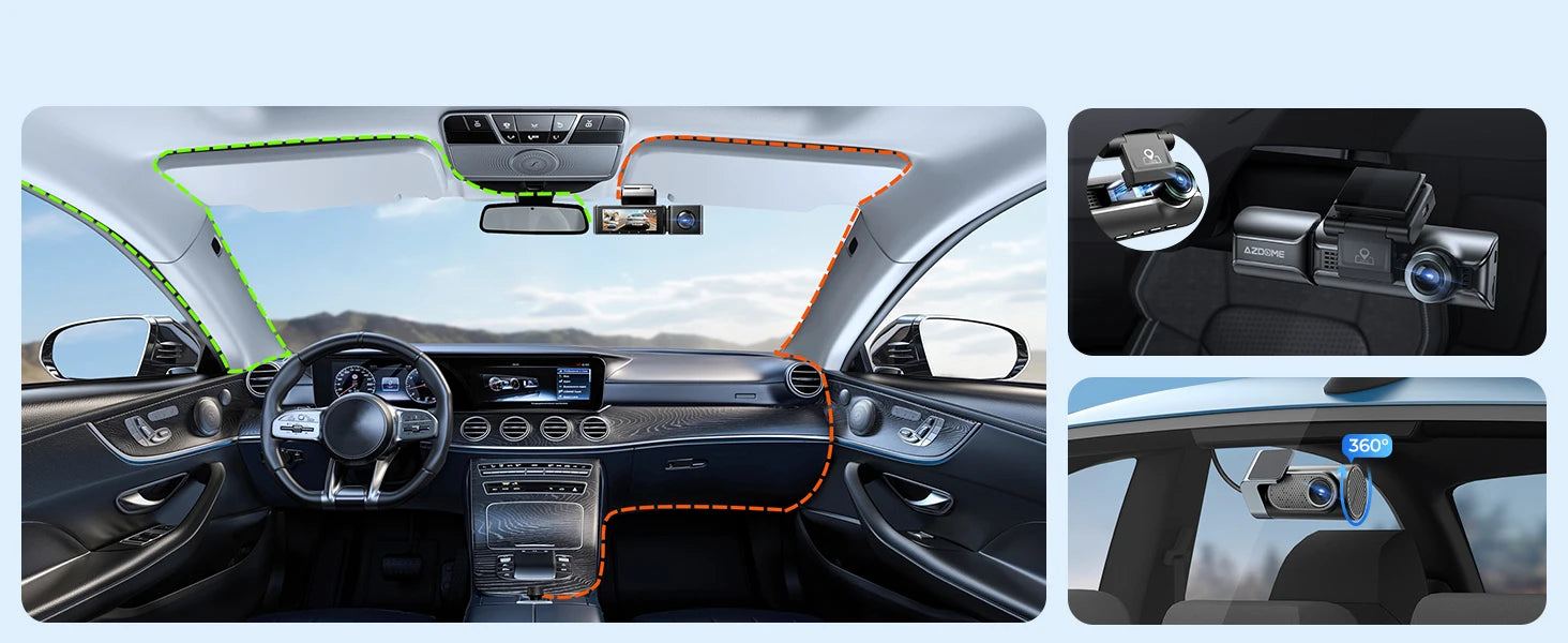 AZDOME M550 Pro 4K Dash Cam with GPS, WiFi & Night Vision