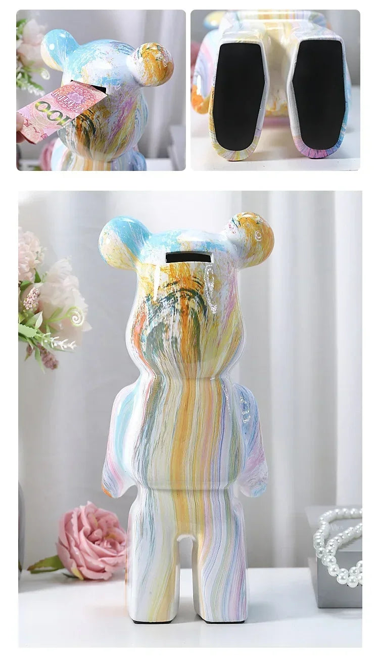 Vabena Luxury Aesthetic Nordic Resin Bear Sculpture - Home Decor