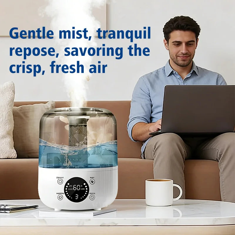 Nawilżacz powietrza jfbonin dual mist z dyfuzorem olejków eterycznych do domu i biura