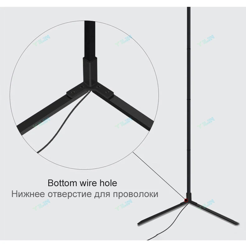 Inteligentna lampa podłogowa rgbic ze sterowaniem tuya | nastrojowe światło nordyckie do pokoju gracza (145/180cm)