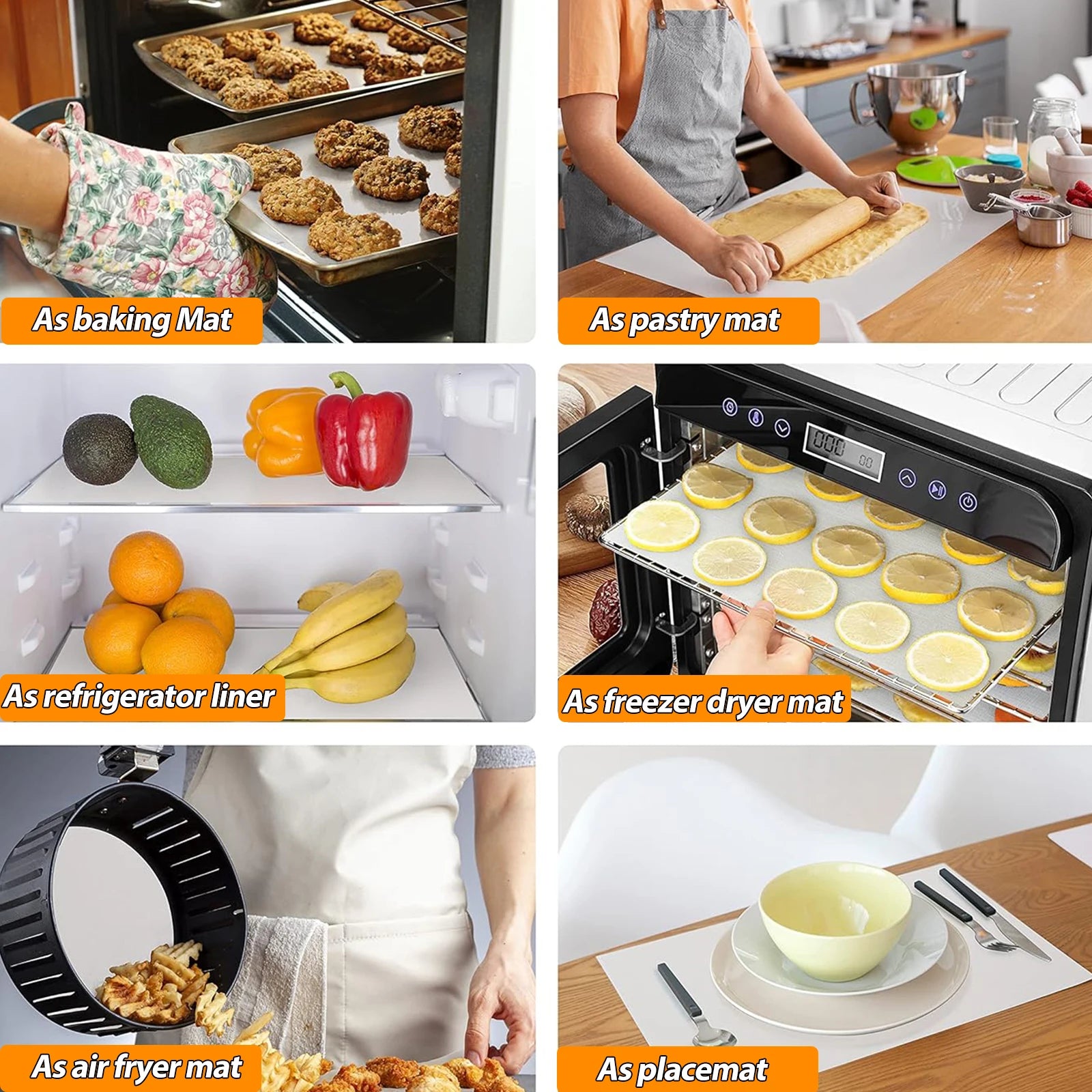 Silicone Baking Mat Roll - Large, Reusable, Non-Stick Oven Liner for Perfect Baking