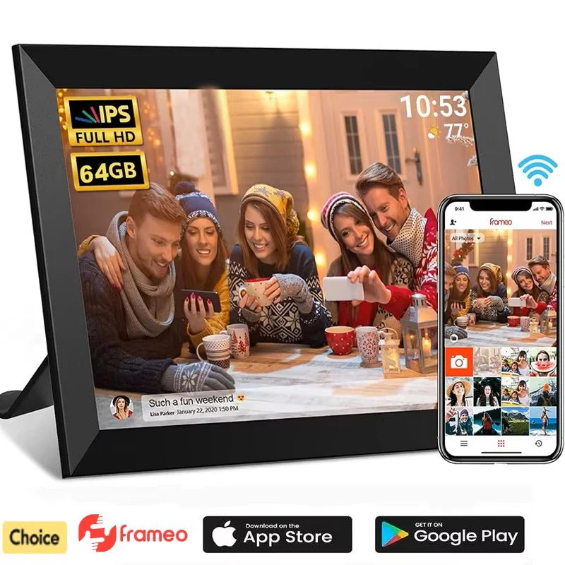 Frameo 10.1" Smart WiFi Digital Photo Frame | Touch IPS HD Display
