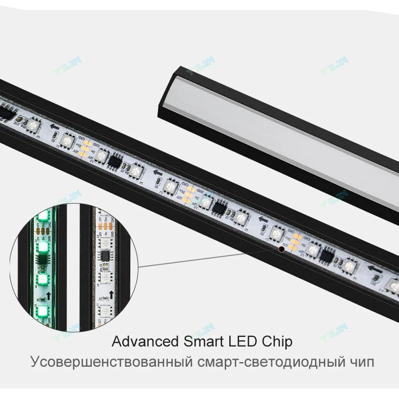 Inteligentna lampa podłogowa rgbic ze sterowaniem tuya | nastrojowe światło nordyckie do pokoju gracza (145/180cm)