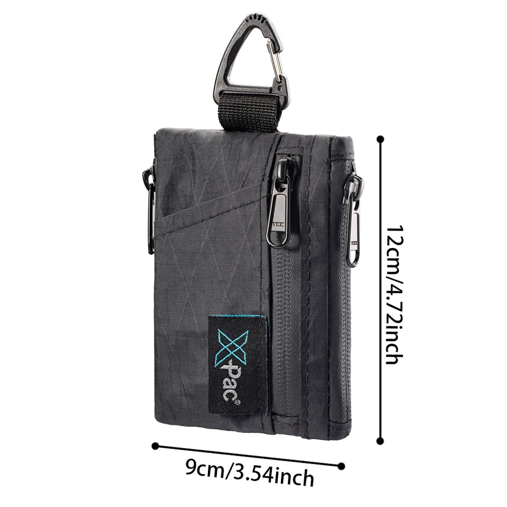Etui organizer x-pac edc z pięcioma kieszeniami, portfel na karty i monety z zamkiem ykk