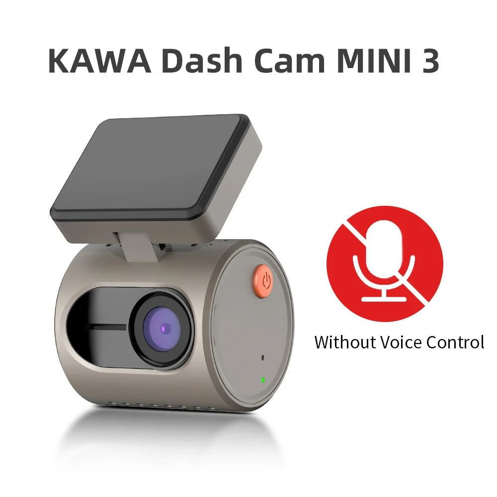 Kamera samochodowa kawa dash cam mini 3 - 2k, sterowanie głosem, noktowizja, wifi