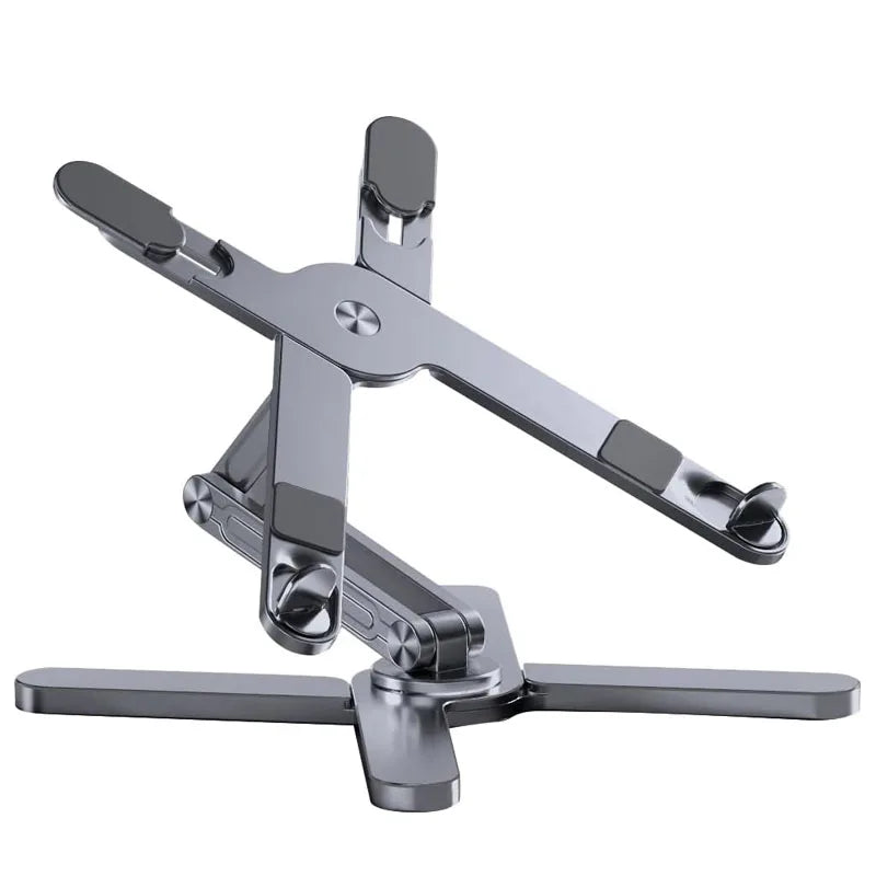 XIKCU Foldable Laptop Stand - 360° Rotating Aluminum Notebook Table