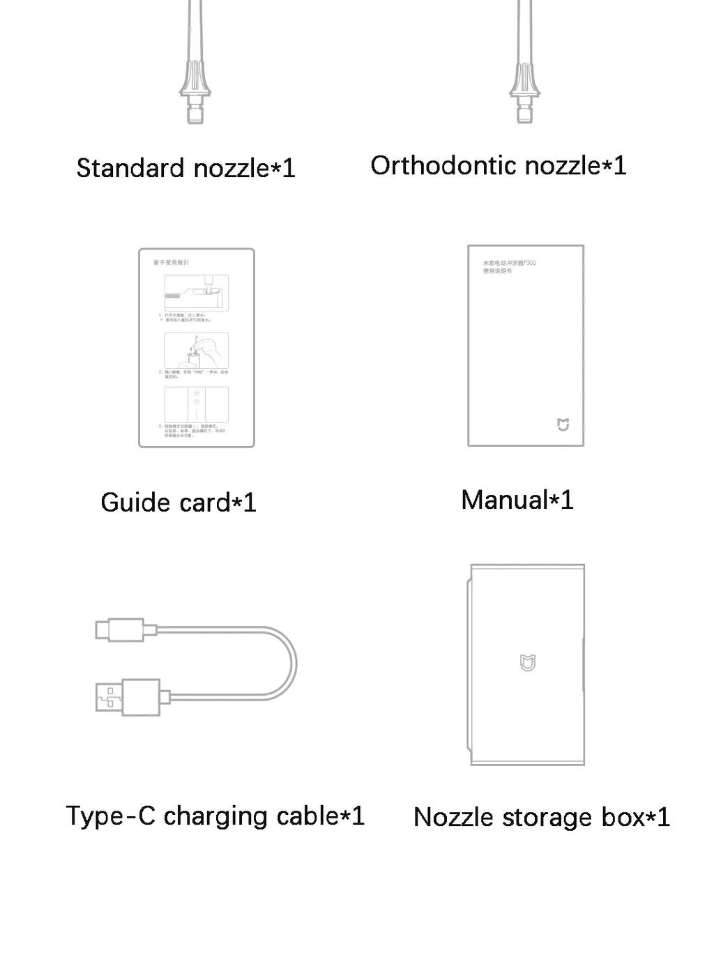 Mijia xiaomi f300 przenośny irygator do zębów - głębokie czyszczenie jamy ustnej