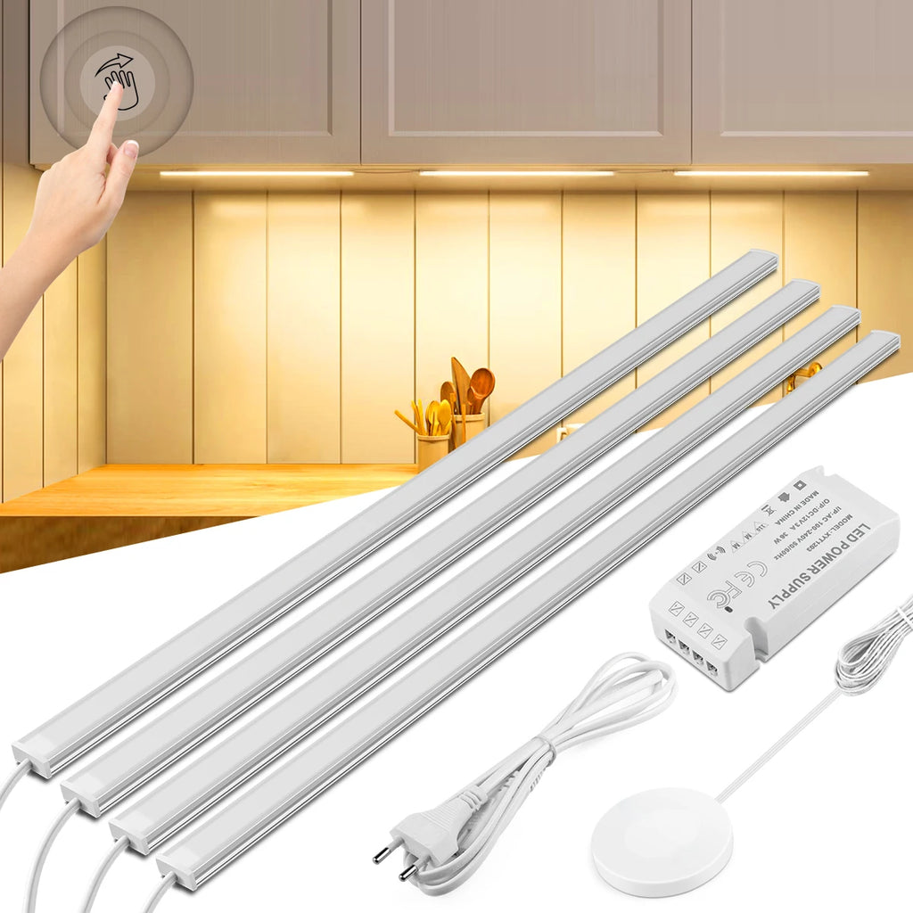 Smart Wireless LED Cabinet Lights: Motion & Touch Sensor for Kitchen & Wardrobe