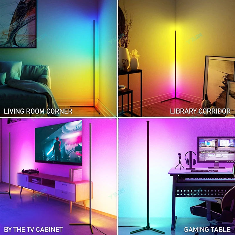 Smart RGBIC Nordic Floor Lamp | Tuya App Control & Gaming Mood Light