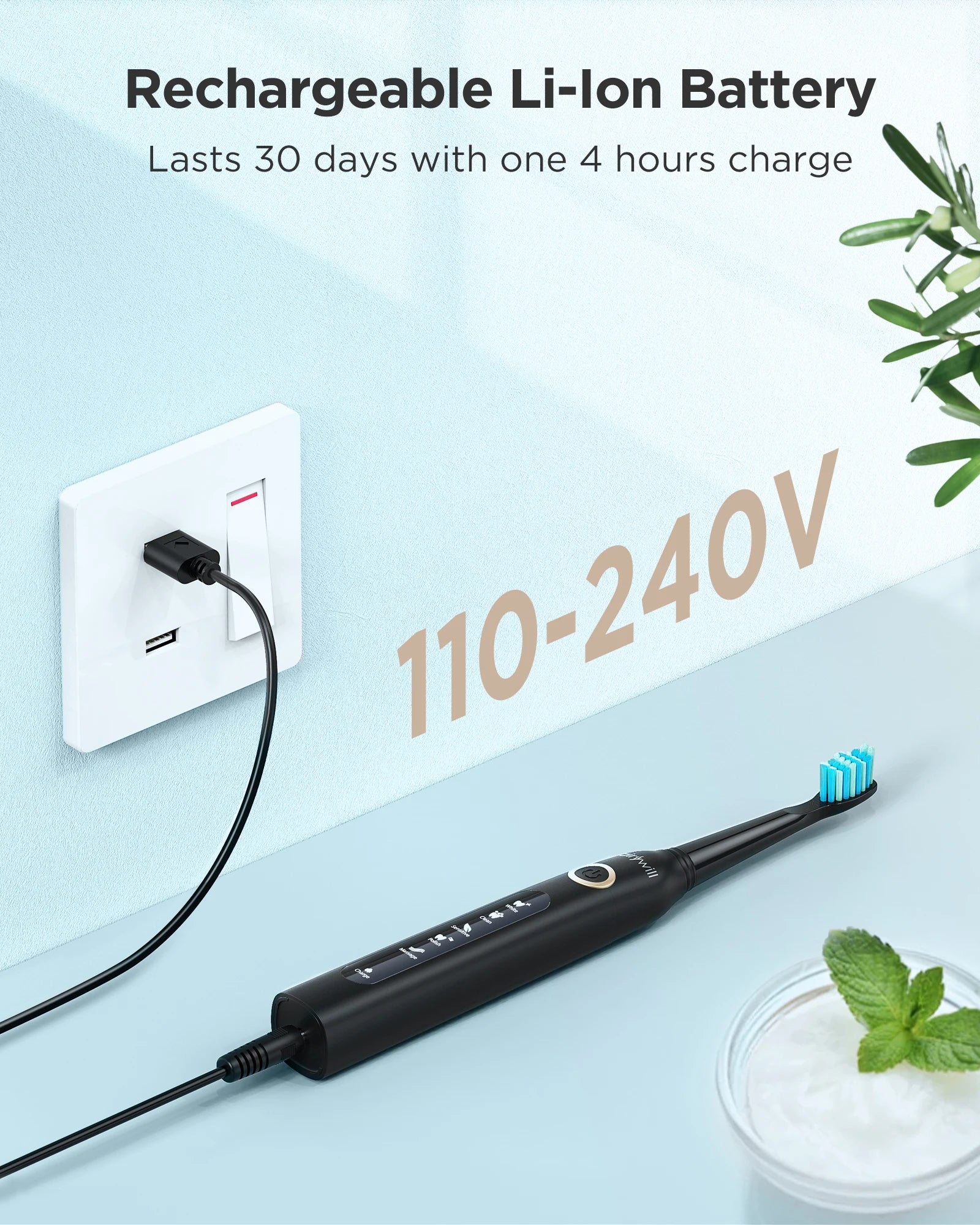 Szczoteczka soniczna elektryczna fairywill fw-507 usb ładowana