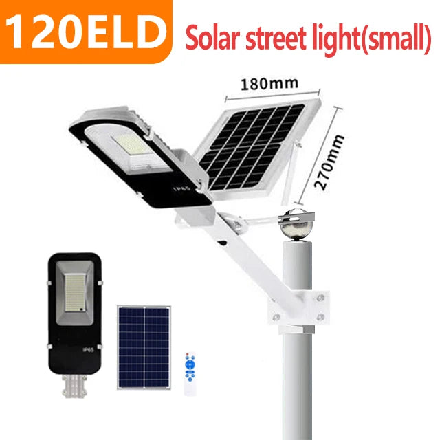 Latarnia uliczna solarna 200w - zewnętrzna, wodoodporna, automatyczna