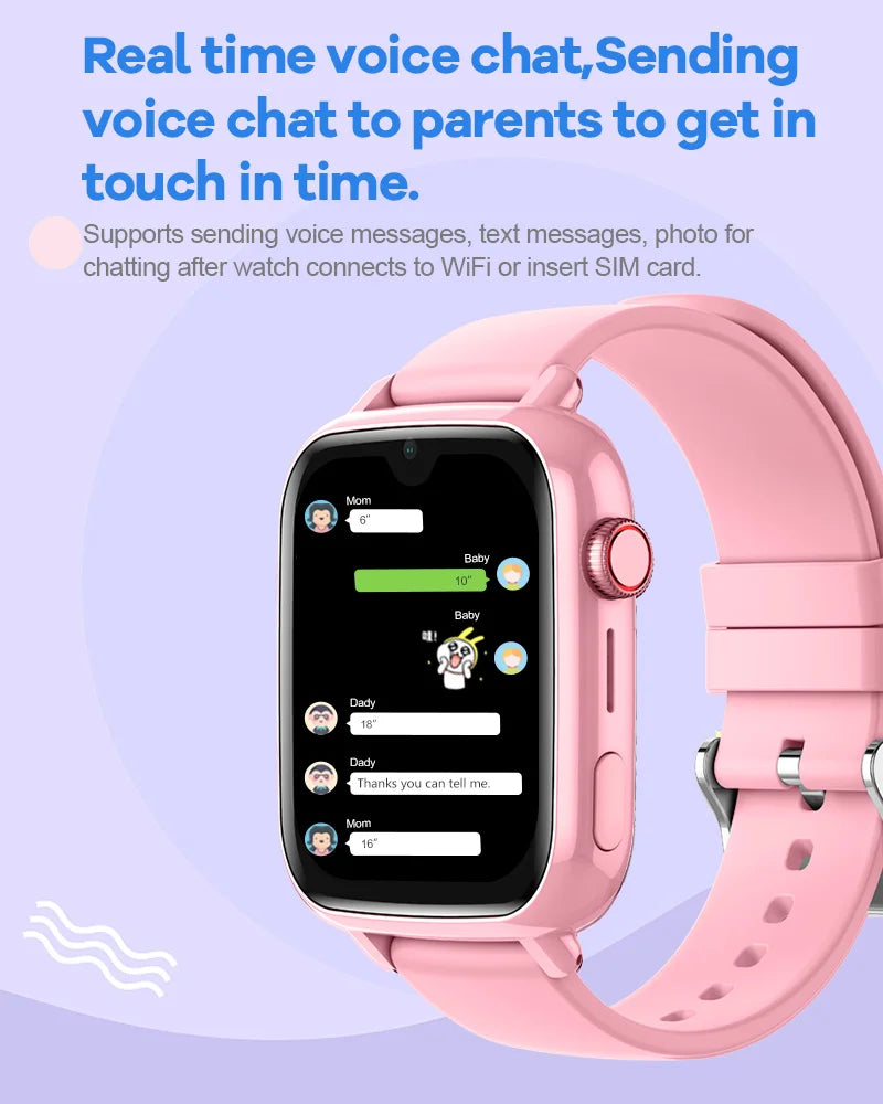 Dziecięcy smartwatch 4g z lokalizatorem gps i funkcją wideo rozmów