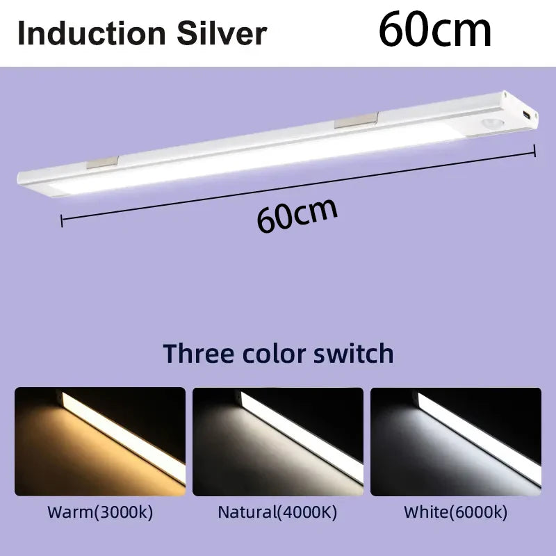 LED Cabinet Sensor Lights - Adjustable Brightness Motion Tube