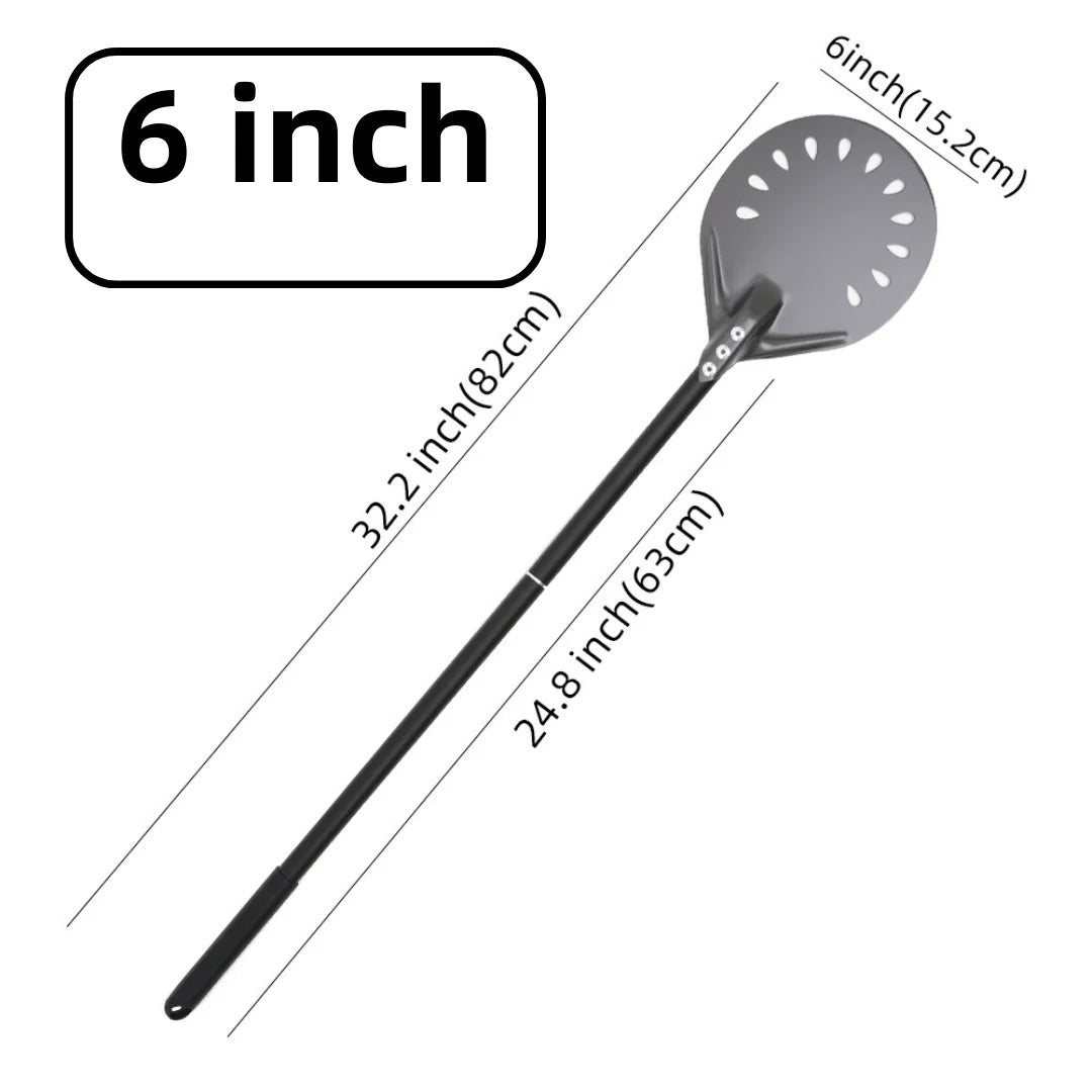 6-14 Inch Hard Anodized Aluminum Pizza Peel – Durable Oven Spatula & Bread Paddle