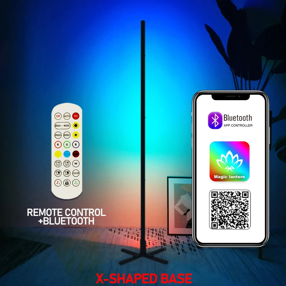 Smart RGBIC Nordic Floor Lamp | Tuya App Control & Gaming Mood Light