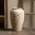 Elegancka ceramiczna doniczka retro | białe kropki do wystroju domu