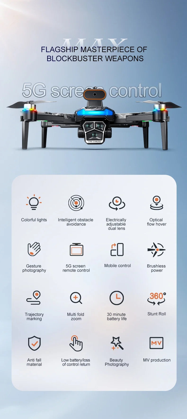 Lenovo A14Pro Max 4K GPS Drone | Dual Pro Camera | Advanced Aerial Photography