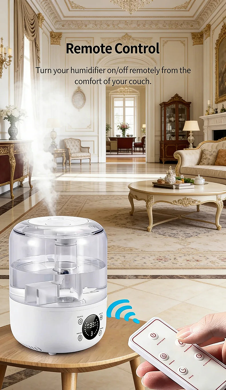 Nawilżacz powietrza jfbonin dual mist z dyfuzorem olejków eterycznych do domu i biura