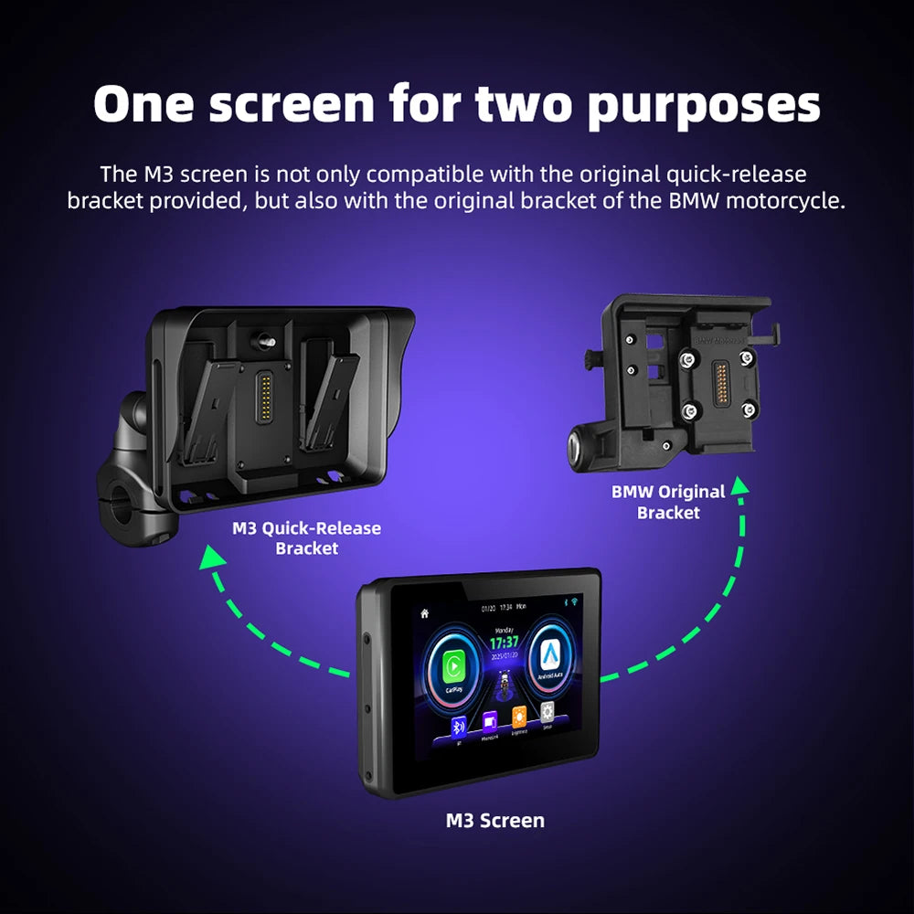 Ekiy bezprzewodowa nawigacja carplay android auto dla motocykli bmw gs & xr