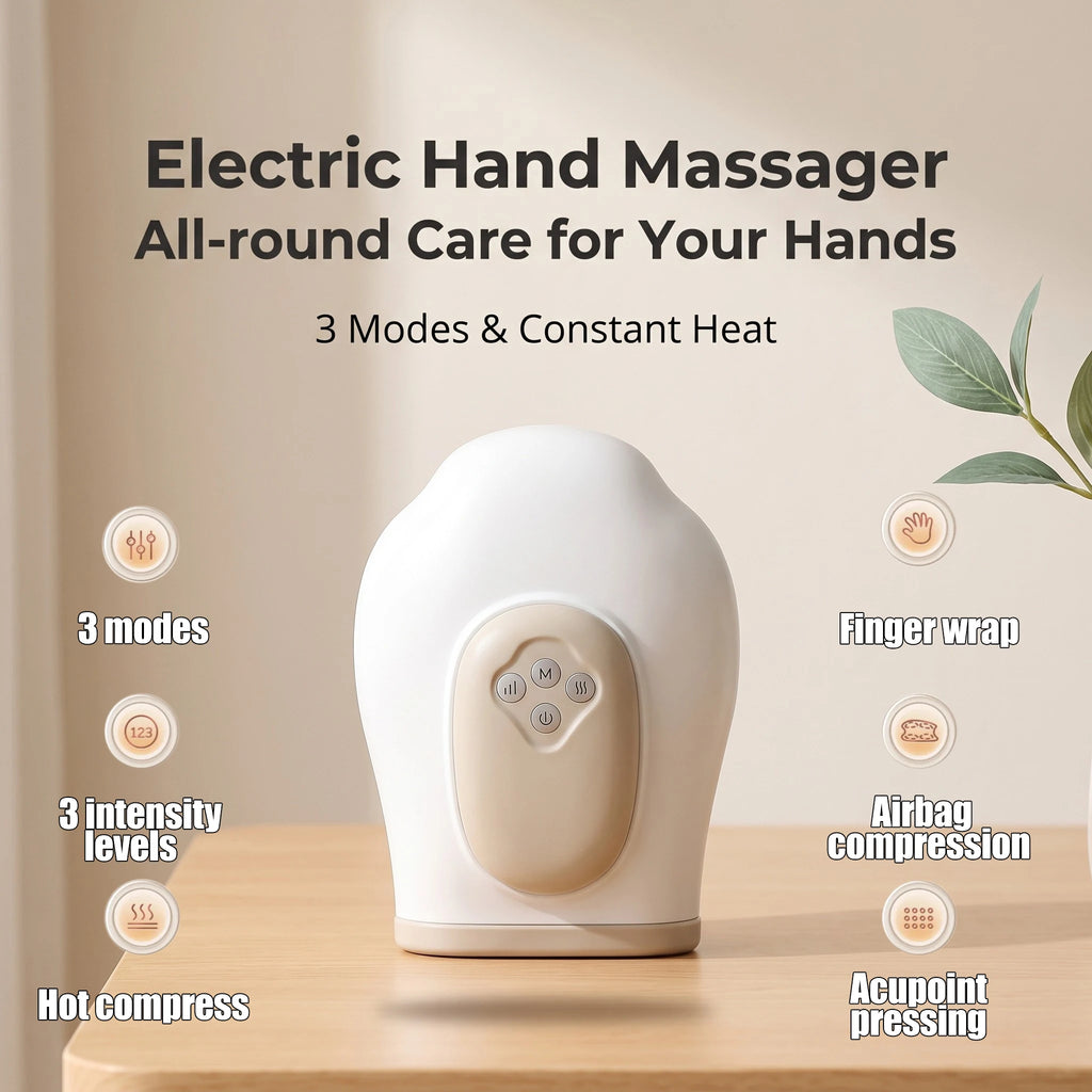 Hand Massager with Compression & Vibration for Muscle Relief