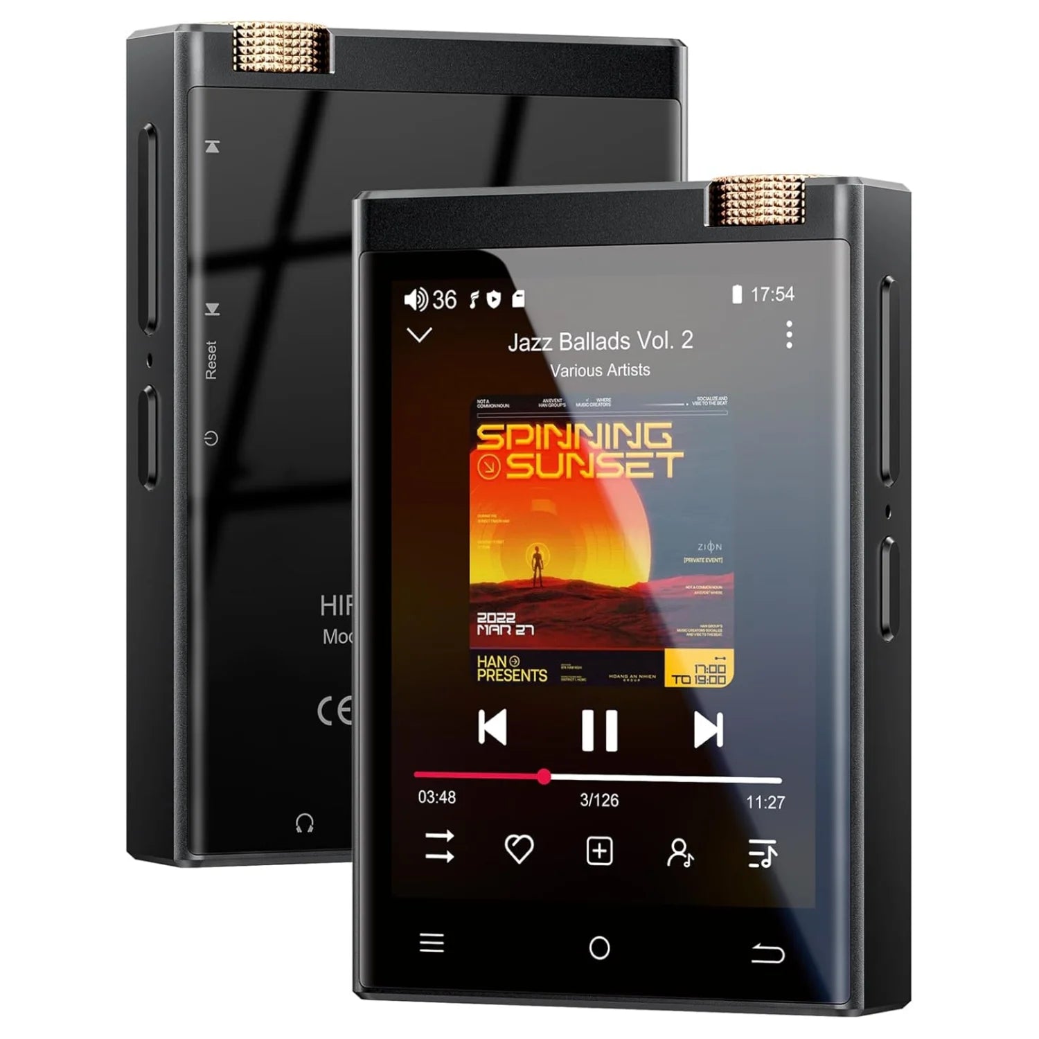 Odtwarzacz hi-fi mp3 vabena — bezstratny dźwięk dsd oilsky, bluetooth, wifi, do 1tb