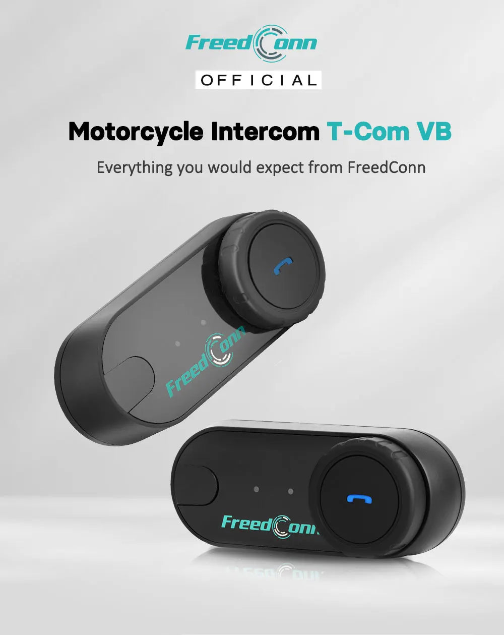 Freedconn t-com vb motocyklowy interkom bluetooth | zestaw słuchawkowy dla 6 motocyklistów i radio fm