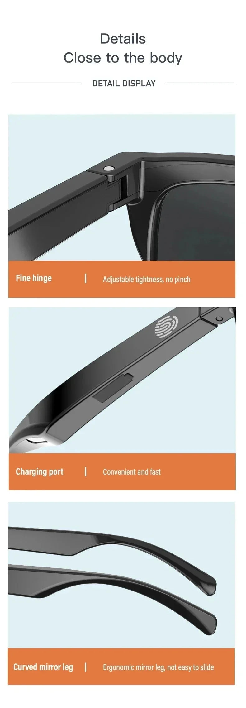 Inteligentne okulary przeciwsłoneczne dixsg z dźwiękiem bluetooth i ochroną przed niebieskim światłem