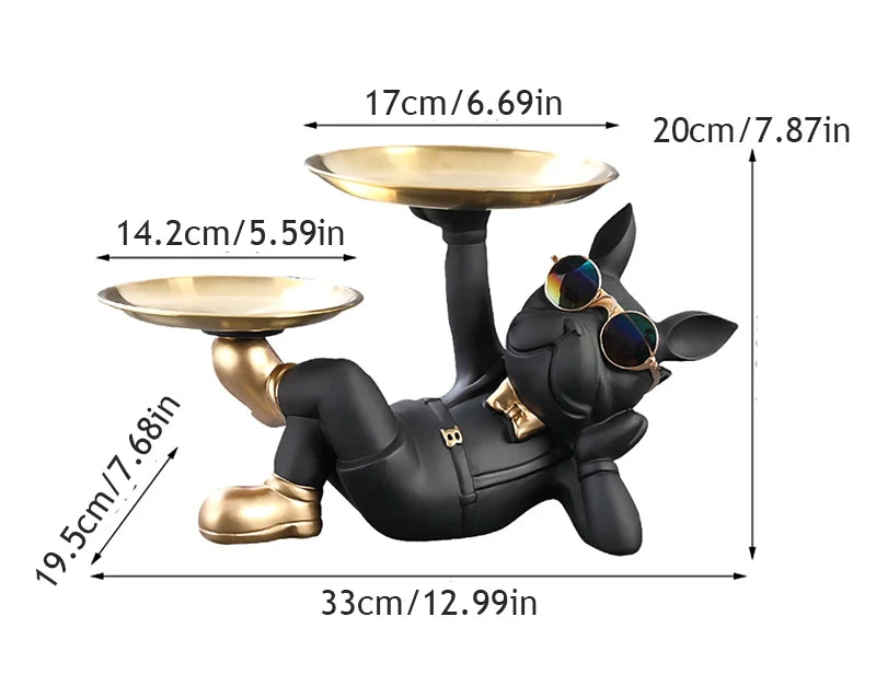 Bulldog Dog Statue - Cool Animal Figurine for Home Decor