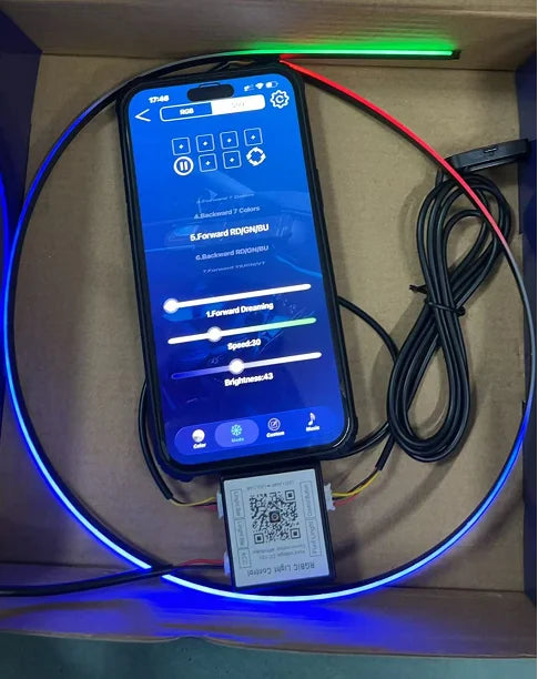 Zestaw ambientowego oświetlenia samochodowego led rgb 14/18 w 1