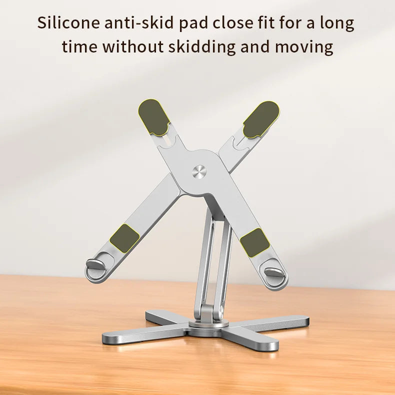 XIKCU Foldable Laptop Stand - 360° Rotating Aluminum Notebook Table