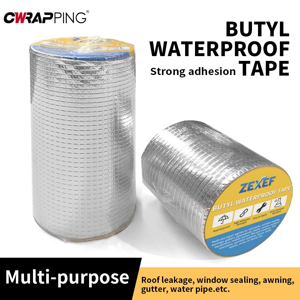 Waterproof Aluminum Butyl Tape - High Temp Roof & Wall Repair Sealant