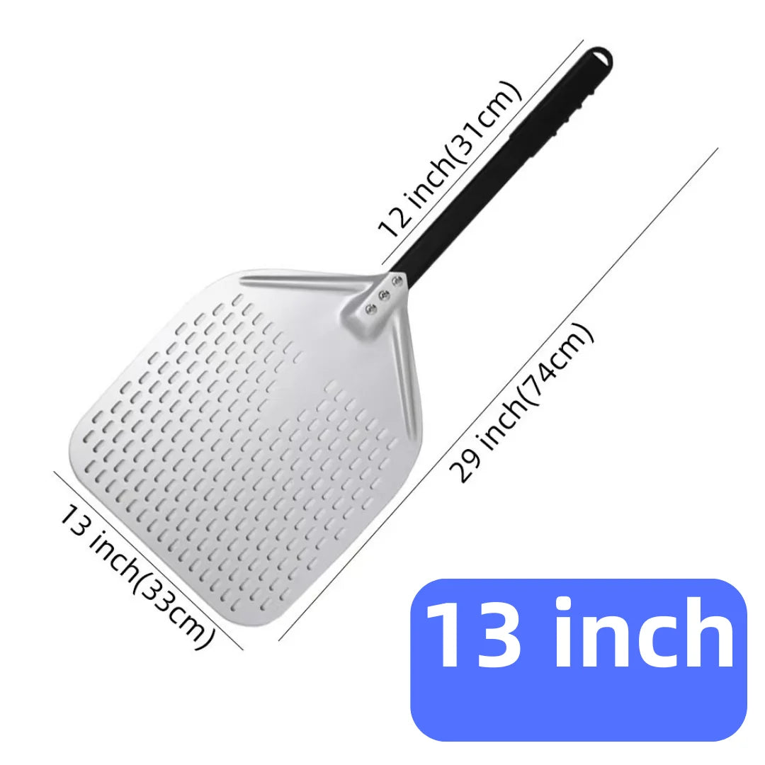 6-14 Inch Hard Anodized Aluminum Pizza Peel – Durable Oven Spatula & Bread Paddle