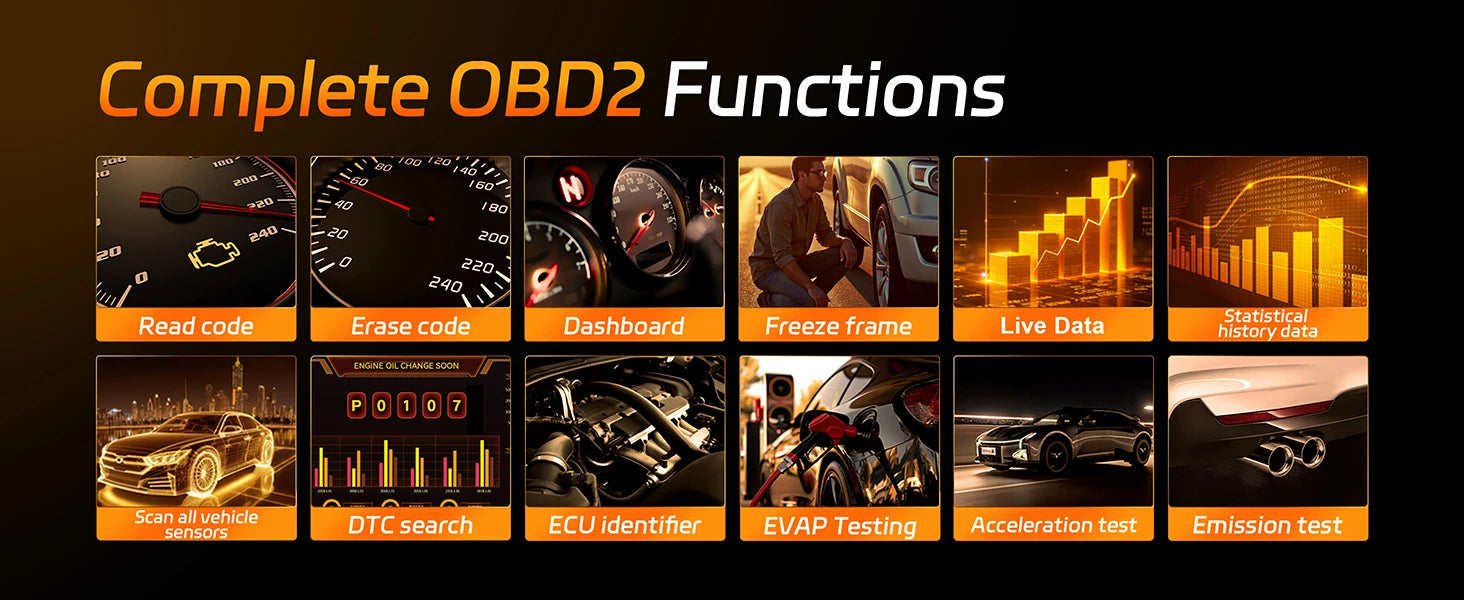 Skaner samochodowy 2026 konnwei kw905 obd2 bluetooth 5.0 do diagnostyki pojazdów