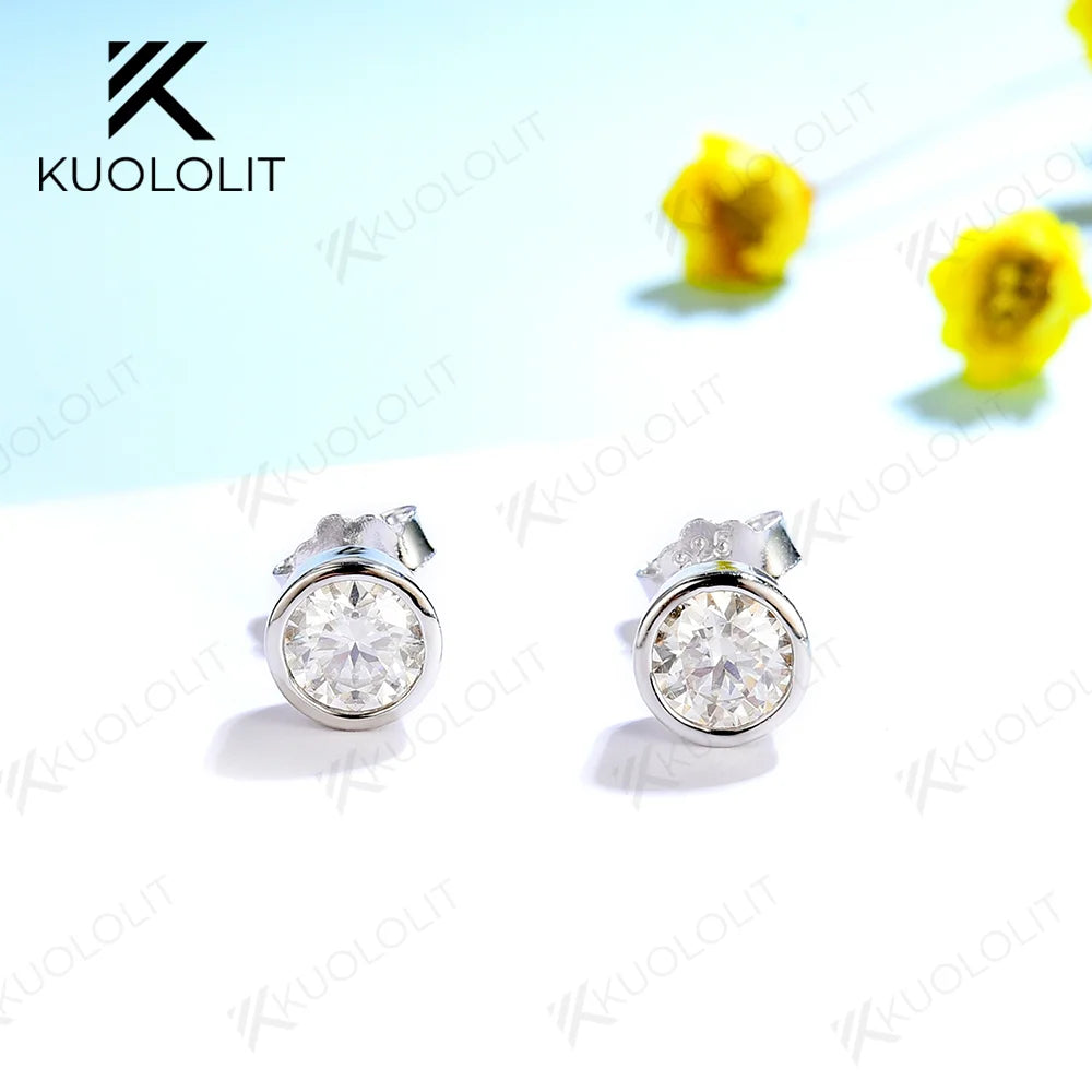 Kolczyki zaręczynowe kuololit z diamentami hodowlanymi – 18k/14k/925