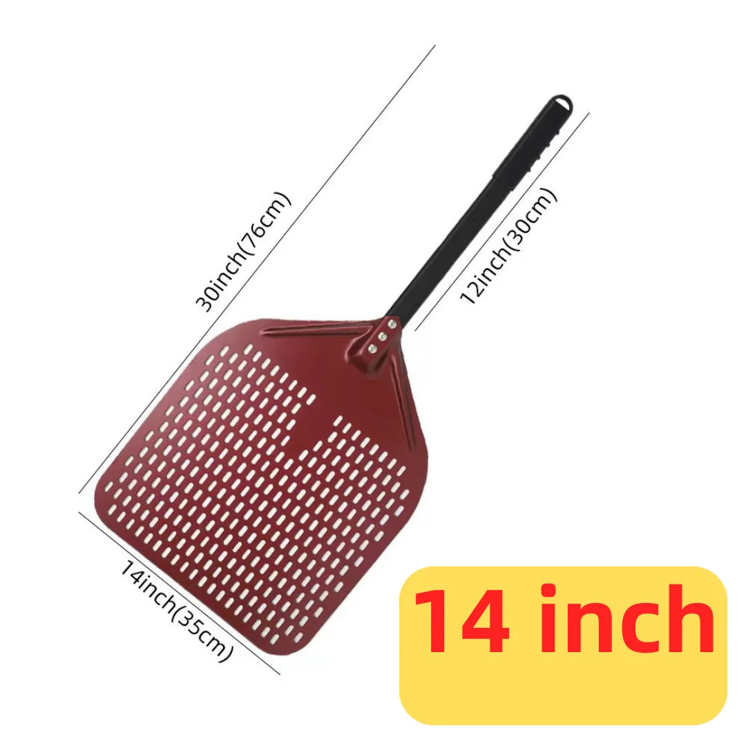 6-14 Inch Hard Anodized Aluminum Pizza Peel – Durable Oven Spatula & Bread Paddle