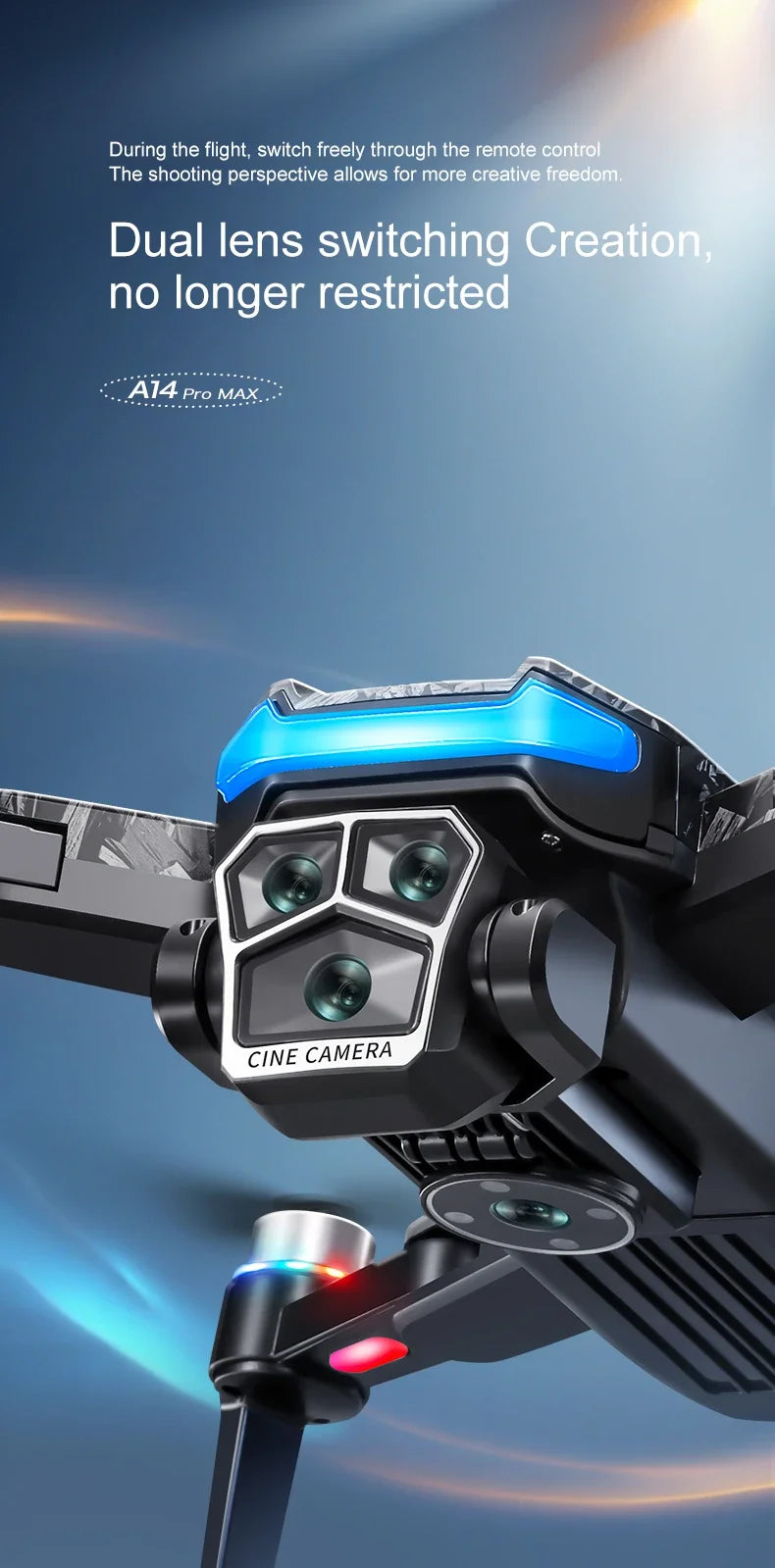 Lenovo A14Pro Max 4K GPS Drone | Dual Pro Camera | Advanced Aerial Photography