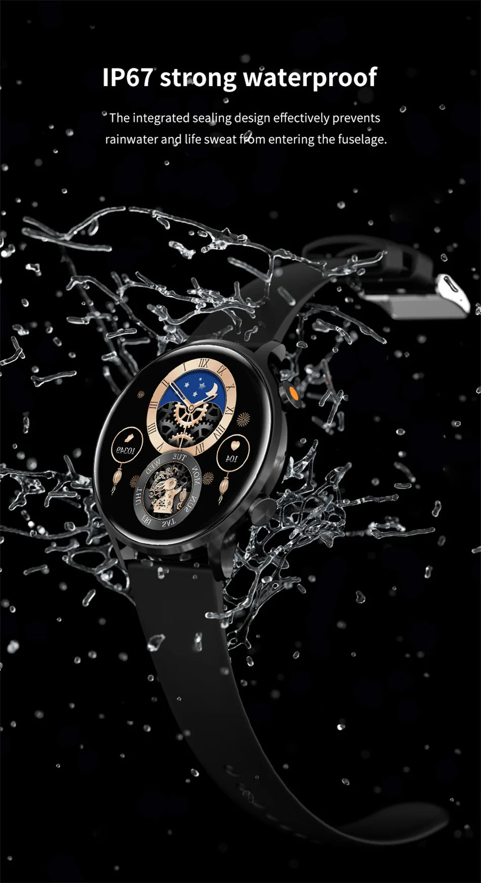 Vabena 2026 smartwatch dla kobiet i mężczyzn | amoled, gps, ip68