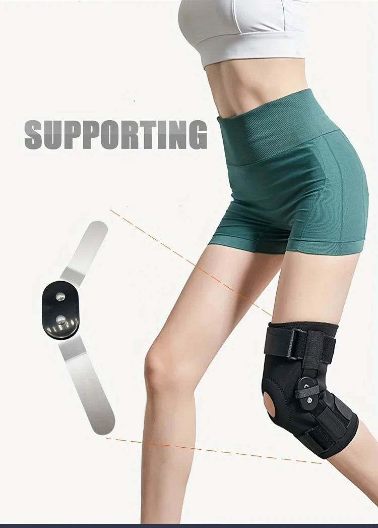 Adjustable Knee Brace with Side Stabilizers & Gel Pads for Joint Support